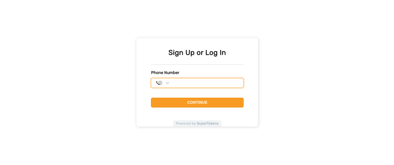 Phone only passwordless login